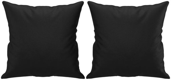 vidaXL 2-Sitzer-Sofa mit Zierkissen Schwarz 140 cm Kunstleder 3200988 Bild 5