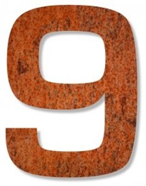 Hausnummer Stahl/Rost (24 cm) – 9