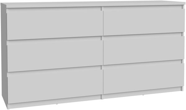 FORTE Chelsea Kommode, Holzwerkstoff, Weiß, 154 x 79,9 x 42,2 cm