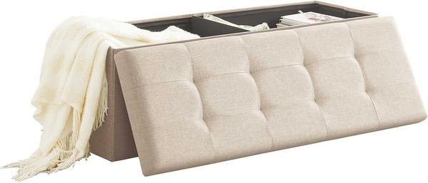 Zedelmaier Sitzbank 114cm mit Stauraum, Sitztruhe,faltbar Aufbewahrungsbox,Fußbank (ZD114), Fußhocker max. Belastbarkeit 300 kg, 120 L, 114x38x38 cm