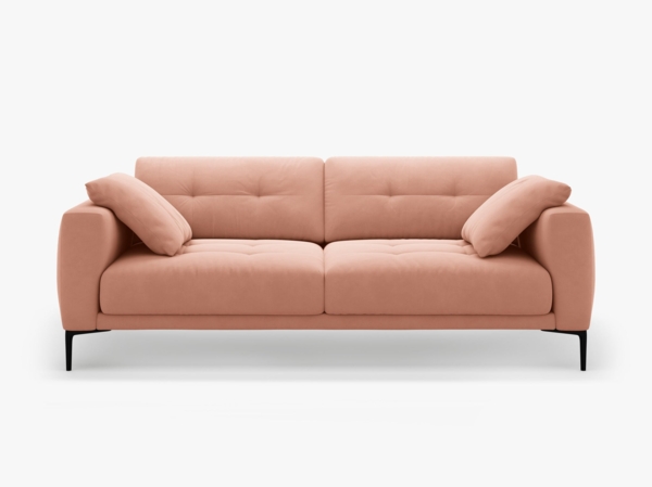 Micadoni Sofa Bemy 3-Sitzer Samt Rosa