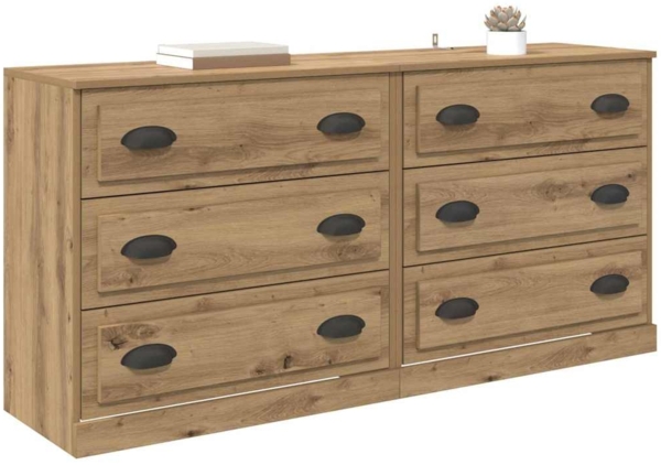 vidaXL Sideboards 2 pcs Artisan-Eiche 70 x 35,5 x 67,5 cm 3402654 Bild 2