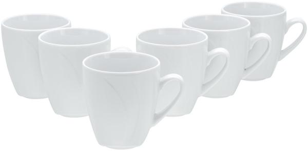 CreaTable 13165 Kaffeebecher Celebration, Uni, weiß (6er Pack)