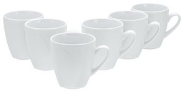 CreaTable 13165 Kaffeebecher Celebration, Uni, weiß (6er Pack) Bild 6