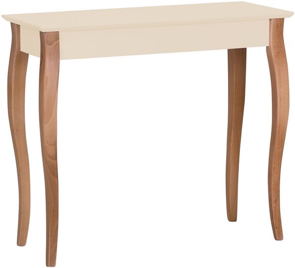 Ragaba 'Lillo' Konsole, MDF & Massives Buchenholz, 85x35 cm, Perl Weiß