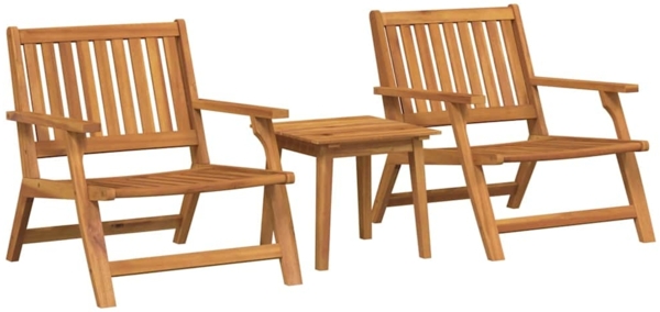 vidaXL Gartenstuhl 3 pcs Braun Massivholz Akazie 3214432