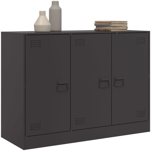 Sideboard, Kommode Schwarz 99x39x73 cm Stahl Bild 4
