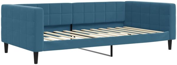 vidaXL Tagesbett Ausziehbar mit Matratzen Blau 100x200 cm Samt 3196721 Bild 4