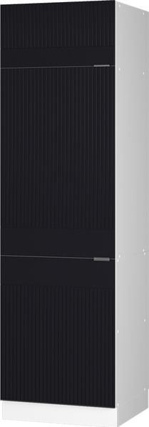 Kühlumbauschrank Fame-Line Schwarz gestreift 60 cm Vicco