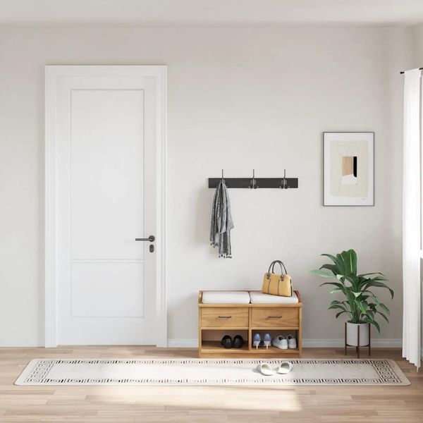 vidaXL Teppich Waschbar 80x300 cm Hellbeige 337947