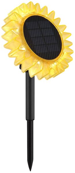 LED Solarleuchte, Sonnenblume, schwarz gelb, Akku, H 29,5 cm