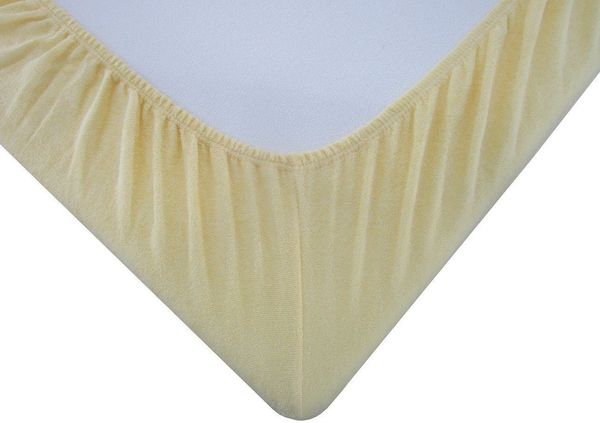 DUKAL Spannbettlaken aus hochwertigem Frottee-Stretch, versch. Größen, Frottee, Gummizug: rundum, (1 Stück), 60x120 - 70x140 cm, mit Spannumrandung, Made in Germany