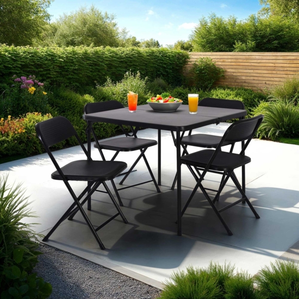 Raburg Klappstuhl Gästestuhl, klappbar, für Indoor und Outdoor, Jonas (2er-Set), stabiler Metallrahmen, Belastbarkeit 110 kg pro Stuhl