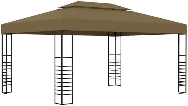 Gartenpavillon, Pavillon 3x4 m Taupe 180 g/m²