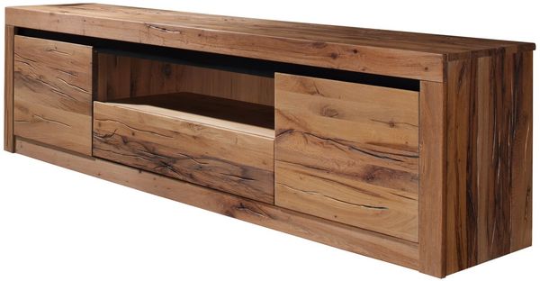 TV-Board Wild-/Zerreiche 202x42x55 natur geölt MONTREUX #105
