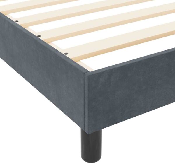 vidaXL Boxspringbett mit Kopfteil Dunkelgrau 90 x 200 cm Samt 3344916 Bild 11