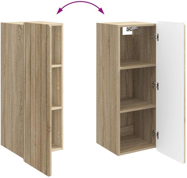 vidaXL Wandschrank Sonoma-Eiche 33 x 34,5 x 94 cm Holzwerkstoff 898247 Bild 8