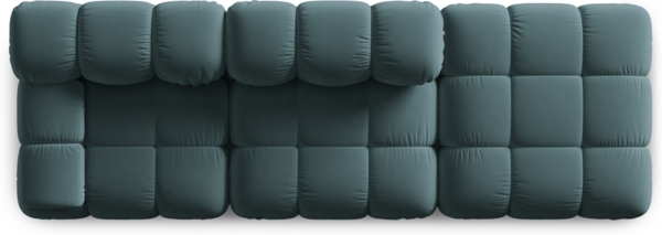 Micadoni Modulares Sofa Bellis 4-Sitzer Rechts Samt Bluvel Türkis Bild 3