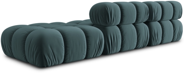 Micadoni Modulares Sofa Bellis 4-Sitzer Rechts Samt Bluvel Türkis Bild 4