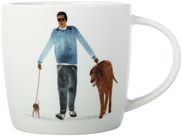 Maxwell & Williams DX1069 Becher 400 ml BEST FURRY FRIENDS Big Dog Little Dog, Porzellan, in Geschenkbox