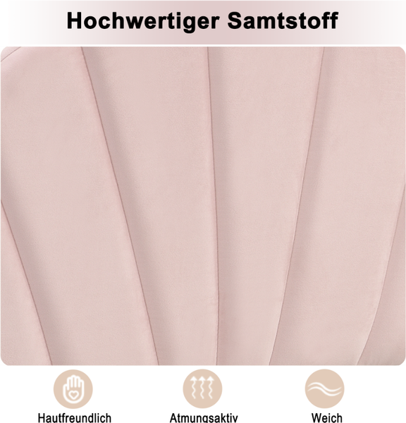 Polsterbett 90x200 cm aus Samt mit verstellbarem Kopfteil und goldenen Metallbeinen – Muschel‑Design mit Unterbett‑Stauraum Bild 7