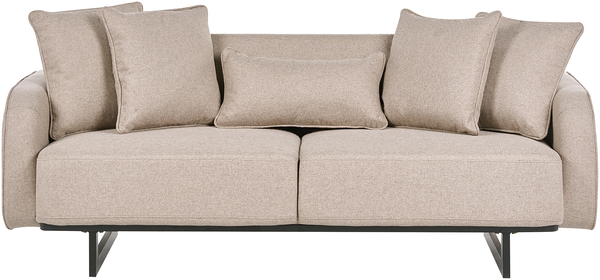 Sofa 3-Sitzer SVANEK Stoff Hellbraun