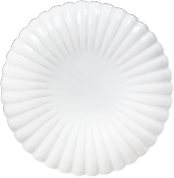 Speiseteller 4er Set NETTLE Steinzeug Weiß Bild 5