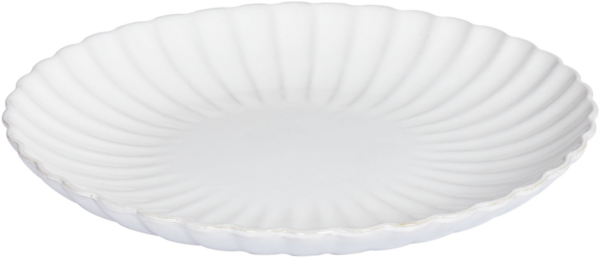 Speiseteller 4er Set NETTLE Steinzeug Weiß Bild 4