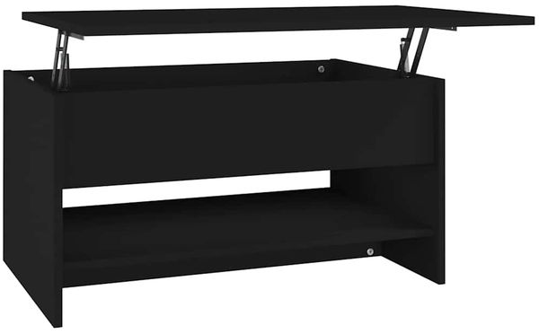 Couchtisch, Sofatisch Schwarz 80x50x40 cm Holzwerkstoff