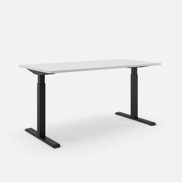 SLS 370 PRO Schreibtisch - 180 , Lichtgrau , Schwarz