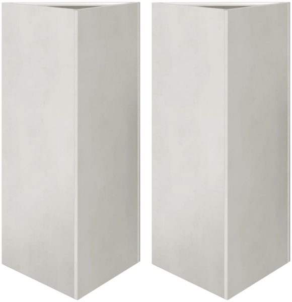 vidaXL Pflanzkübel 2 Stk. Dreieckig 40x40x75 cm Edelstahl 851166