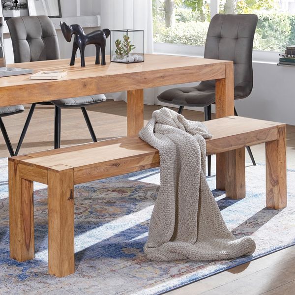 Sitzbank MUMBAI 140cm Akazie Massivholz Landhausstil
