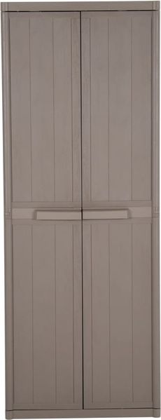vidaXL Gartenschrank Braun 65x45x172 cm PP Holz-Optik 151240 Bild 2