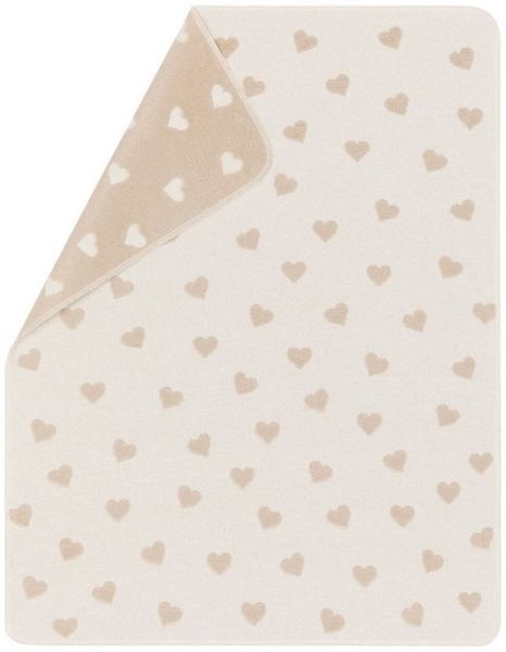 Babydecke Plaid Carla 'Herzen' 70 x 90 cm, DAVID FUSSENEGGER