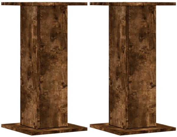 vidaXL Pflanzenständer 2 Stk. Räuchereiche 30x30x60 cm Holzwerkstoff 3307859