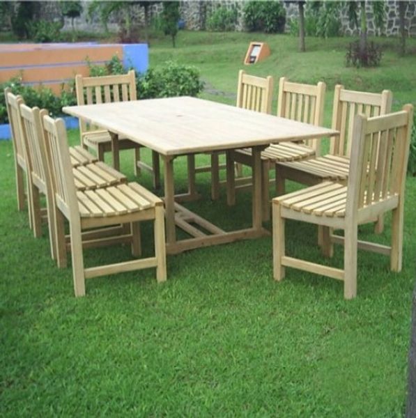 Gartenmöbel Set 8 Gartenstühle Piceno+ Ausziehtisch Parma - Tischplatte: 180-240x100 cm