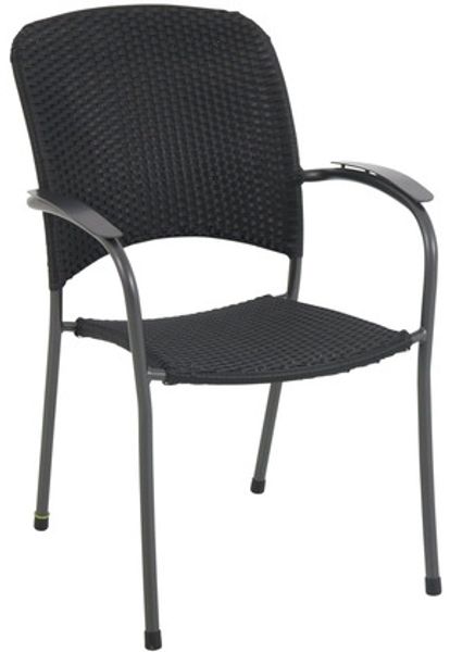 2er Set Carlos Stapelstuhl schwarz