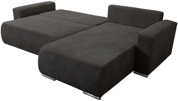 Sofa Couch Ecksofa Eckcouch Wohnlandschaft Schlaffunktion Lincoln Cord Bezug Bild 5