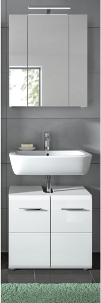 Badmöbel Set Cover in weiß Hochglanz 2-teilig 60 cm Bild 2