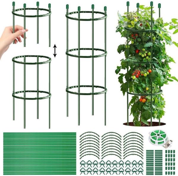 Tomaten Rankhilfe 141 PCS Gurken Rankhilfe Verstellbarer Höhe Tomatenkäfig