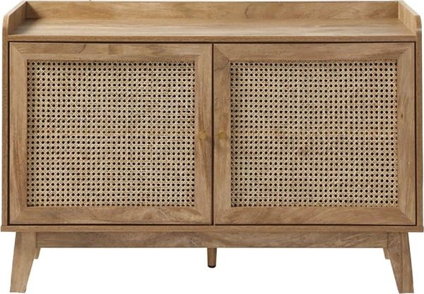 Casâme 'PALMO' Anrichte mit 2 Türen und Geflecht Rattan - L110 cm - Helles Holz