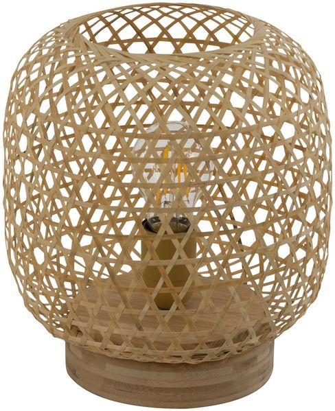 Tischleuchte, Bambusgeflecht, natur, H 27 cm