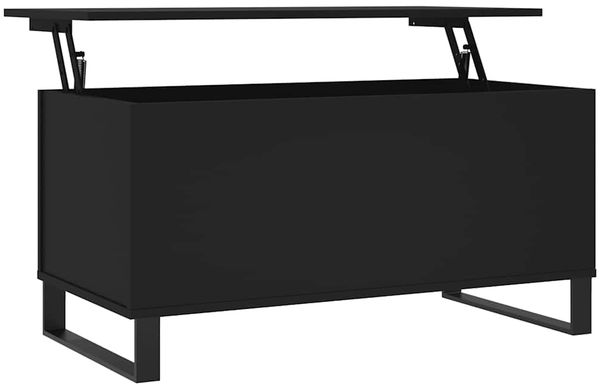 Couchtisch, Sofatisch Schwarz 90x44,5x45 cm Holzwerkstoff