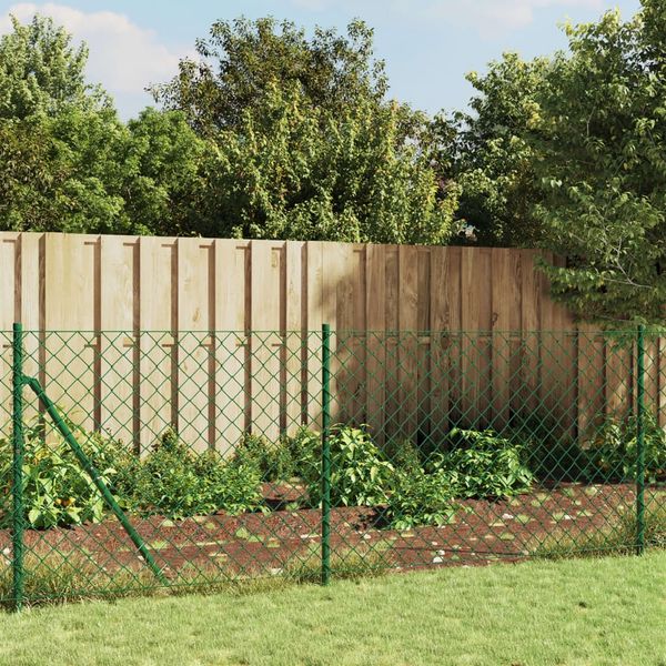 vidaXL Maschendrahtzaun Grün 1x10 m 153905