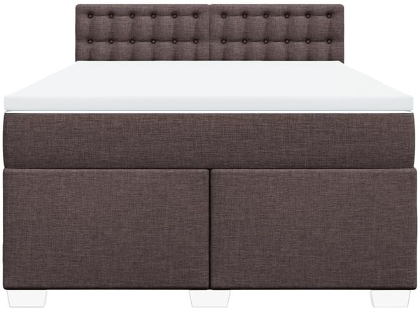vidaXL Boxspringbett mit Matratze Dunkelbraun 160x200 cm Stoff 3288256 Bild 6