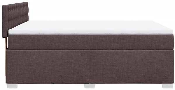 vidaXL Boxspringbett mit Matratze Dunkelbraun 160x200 cm Stoff 3288256 Bild 11