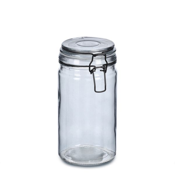 ZELLER Present 750 ml Vorratsglas grau mit Bügelverschluss