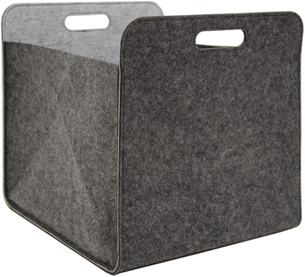 Aufbewahrungsbox 2er Set Cube Filz 33x38x33cm Grau