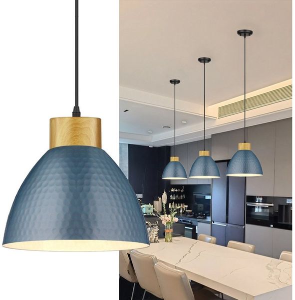 Ophy Pendelleuchte Höhenverstellbare LED Deckenleuchte (bis 165 cm) in Holzoptik, dimmbar, inkl. Montagezubehör – für Wohnzimmer, Schlafzimmer & Flur
