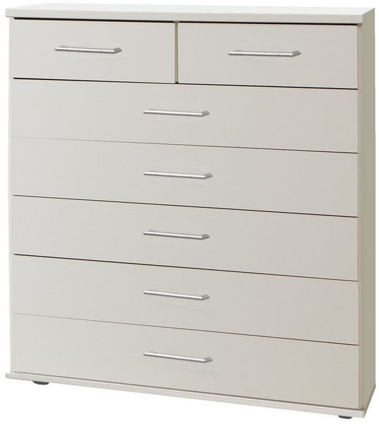 Kommode CLICK weiß Dekor 7 Schubkästen 90 cm